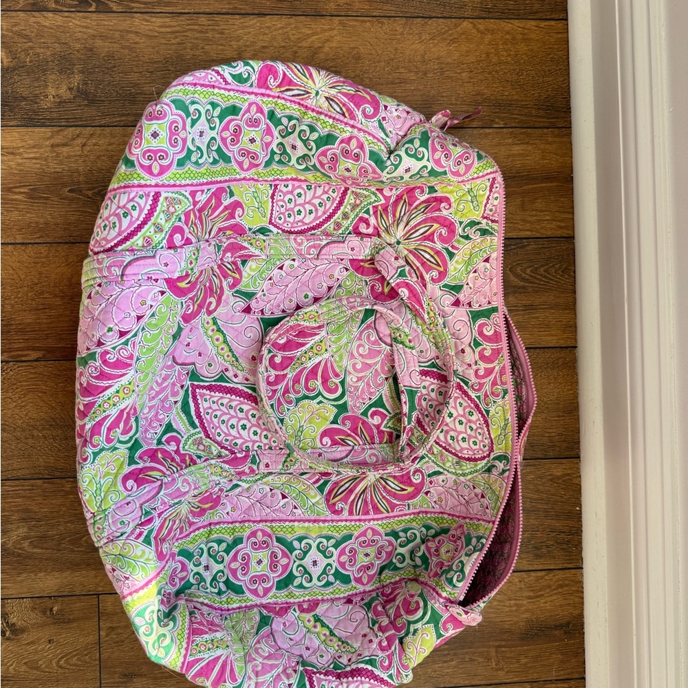 Vera Bradley Pink Green Paisley medium Travel Duffel Bag